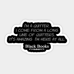 Black Books - Quitter Sticker